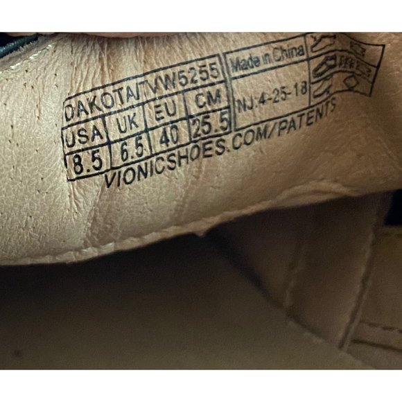 Vionic Splendid Dakota Women US 8.5 Black Leather Slip on Mule Stability Support - Picture 13 of 13